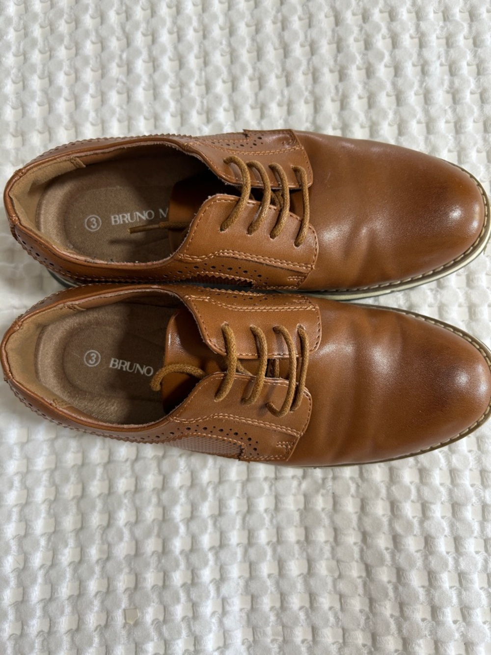 Bruno Marc-Kids Classic Tan Oxford Shoes